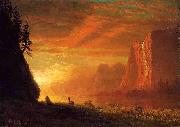 Deer at Sunset, Albert Bierstadt